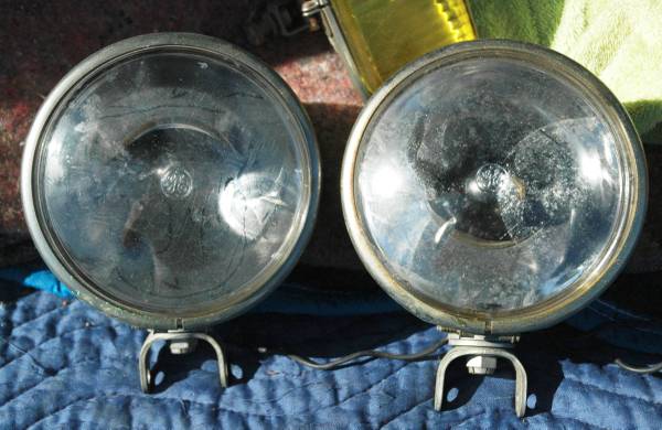 Photo Pair Vintage Dietz 9-50 Driving Light Head L Spotlight Rat Rod Hot $120