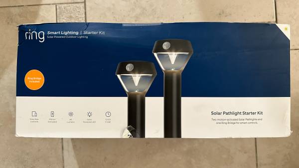 Photo Ring Smart Lighting - Solar Powered-Motion Activated LED Security Path $65