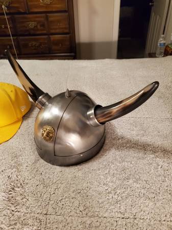 Photo Selling My Awesome Minnesota Vikings METAL Helmet SKOL $75