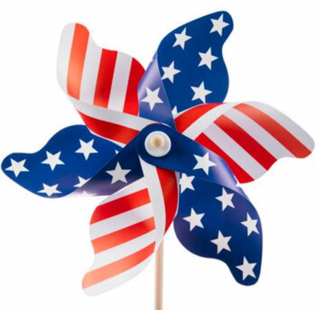 Stars and stripes pinwheel with wood garden stake $10 each two $15 $10