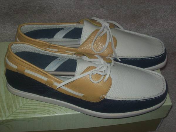 Photo TOMMY BAHAMA MENS LEATHER DECKBOAT SHOES (SIZE 12M) NEW IN BOX $50