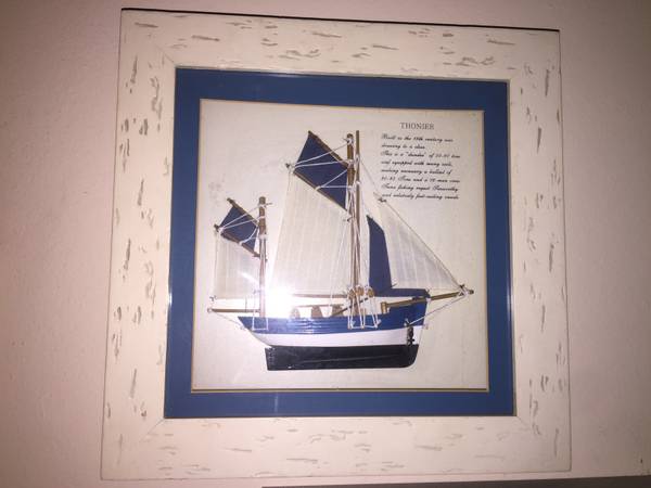 Thonier Tuna Fishing Boat framed nautical art $17