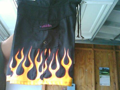 VON DUTCH Rare Vintage Flamed Board Shorts $125