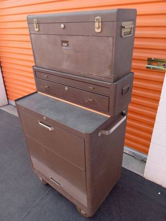 Photo Vintage Kennedy Rolling 3 PC Tool Chest Box Cart , Choice Of 2 Or 3 Pc $280