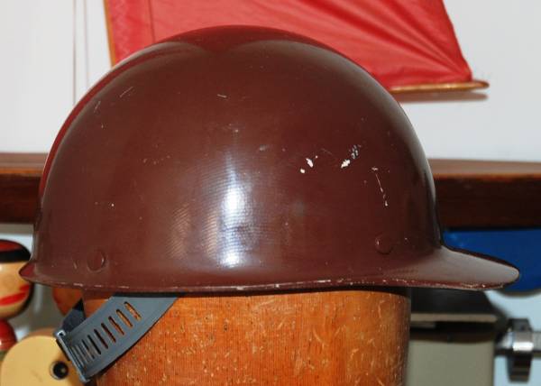 Photo Vintage MSA Factory Skullgard Fiberglass Mill Hard Hat Helmet L-10 $80