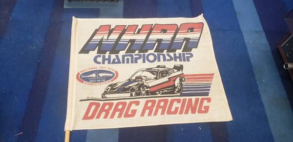 Photo Vintage NHRA 1983 Chionship Drag Racing Flag Banner $100