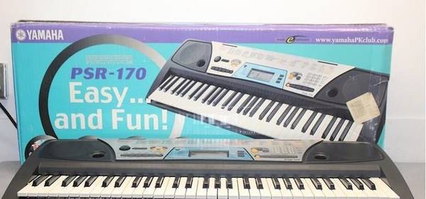 Photo Yamaha PSR-170 61 key digital full size musical keyboard synthesizer $100