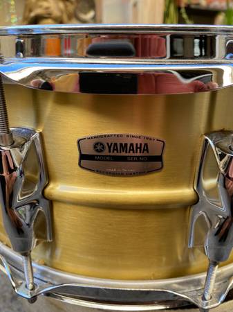 Photo Yamaha RRS-1465 Recording Custom 6.5x14 Brass Snare Drum $495
