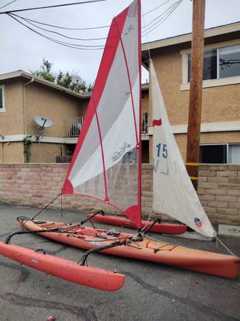 hobie adventure Island sailboat with jib and many accessories $2,100