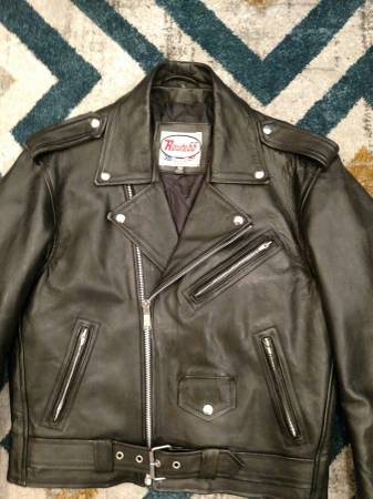 Photo Classic Black Motorcycle Jacket $100