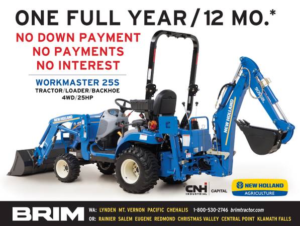 Photo NO,NO,NO EVENT....NEW HOLLAND WM25S TRACTOR  LOADER  BACKHOE  25HP