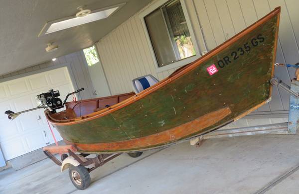 Photo Vintage 1973 14ft. Crenshaw Wooden Drift Boat w Stump Jumper Motor - $4,685 (Winchester Bay) lsaquo image 1 of 13 rsaquo Coast Hwy near Salmon Harbor Dr. (google map)