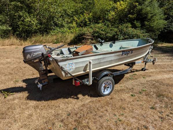 Price Drop  1980 Sea King Wards 12 Foot Boat with Nisan 9.8 hp $1,850