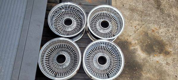 14 inch chrome 100 spoke dayton wire wheels $1,600 | Auto Parts Sale ...