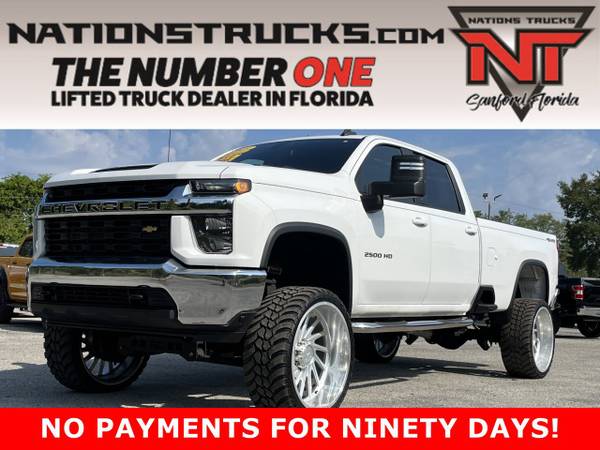 Photo 2021 CHEVY 2500HD LT Crew Cab LONG BED DURAMAX DIESEL 4X4 LIFTED TRUCK $68,495