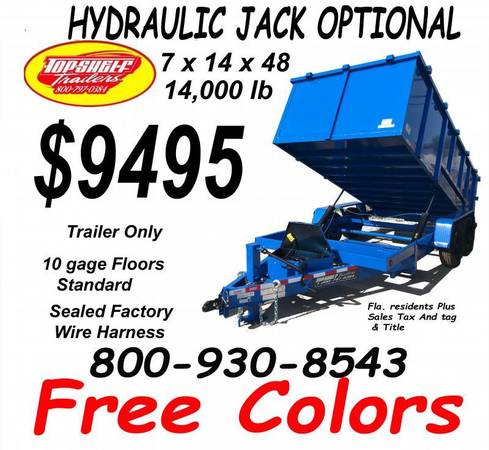 Photo 2024 BLUE DUMP TRAILERS BUY FACTORY DIRECT AND SAVE BIG