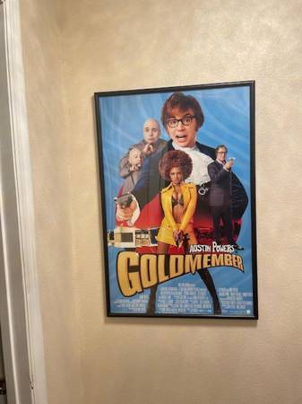 Photo A Movie Theater Black Framed Poster Of Goldmember With Austin Powers  $20