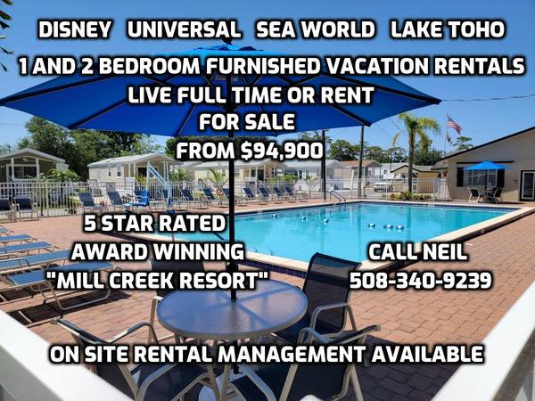 Photo DISNEY AREA RESORT 1 AND 2 BEDROOM FURNISHED RENT OR LIVE FULL TIME $94,900