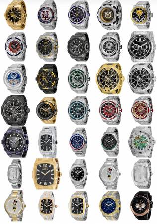 Photo Invicta watch lot or individuals