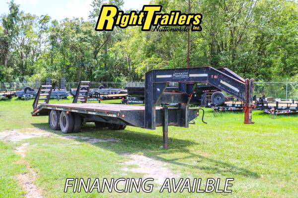 Photo Pre-owned 05 8.5 x 25 Gooseneck Equipment Trailer W FOLD DOWN RAMPS $5,999
