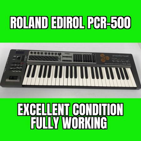 Photo Roland Edirol PCR-500 MIDI controller keyboard V-Link $125