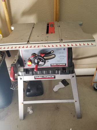 Photo Task Force 10 Table Saw with Mobile Stand $60