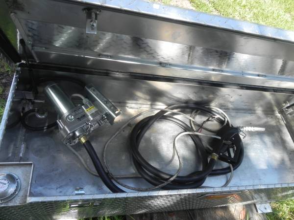 Photo aluminum fuel tank pump tool box combo gas diesel transfer aux $1,025