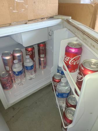 Photo mini fridge  beer fridge - 2 sizes Woodgrain OR White $65