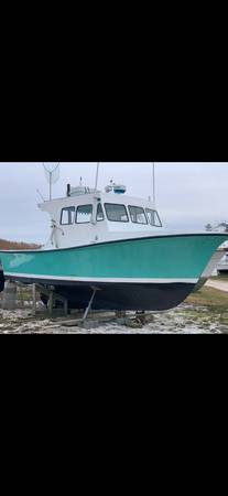 30ft Ros custom downeast fishing boat cummins diesel $65,000