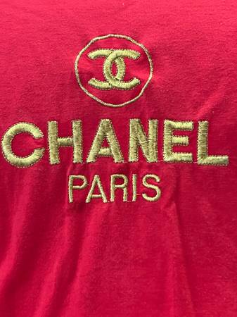 Photo Chanel CC shirt gold embroidery , 34 sleeve pink good condition medium $150