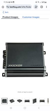 Photo KICKER - CX 800W Class D Digital Mono Amplifier with Variable Low-Pass $215