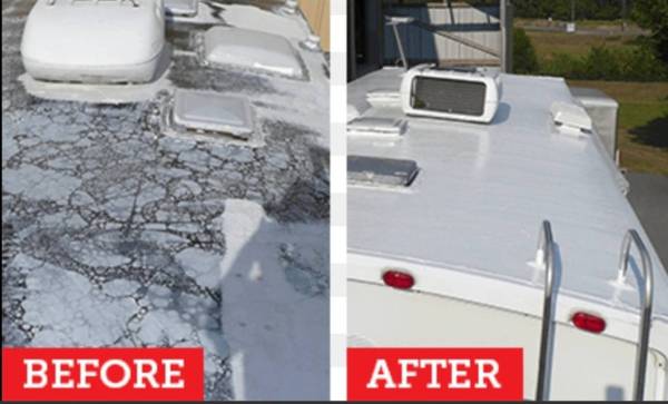 Photo Rv Roof recoating with elastomeric $350