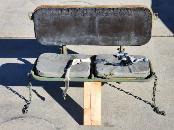 Photo Vintage Military Fold Up Bench SeatChair for Jeep, Truck $200