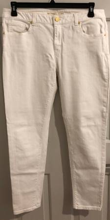 Photo Womens MICHAEL KORS Mid-Rise Jeans, White, Size 12 $20