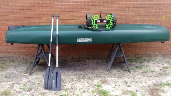 Photo 13 Dicks SGLifetime Wasatch Canoe, tow-bar RACK, DOLLY, PADDLES, more $725