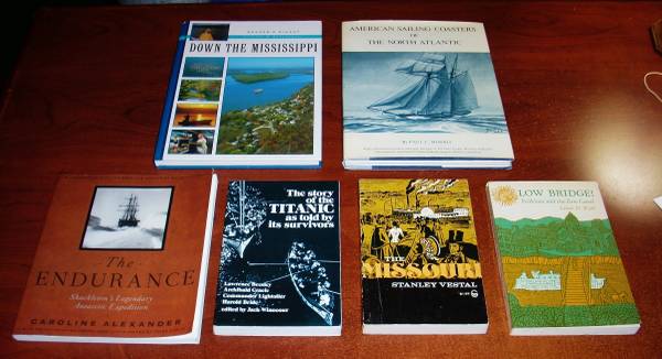 Book Lot Water Titanic The Endurance Mississippi River Sailing Coaster $25