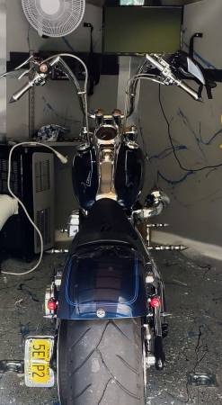 Photo 02 Harley deuce custom chopper blue $13,000