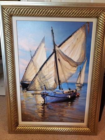 Beautiful sailboat and sea related artworks and decor $20
