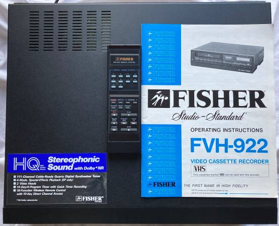 Photo Fisher Stereo two-head FVH-922 VCR $5