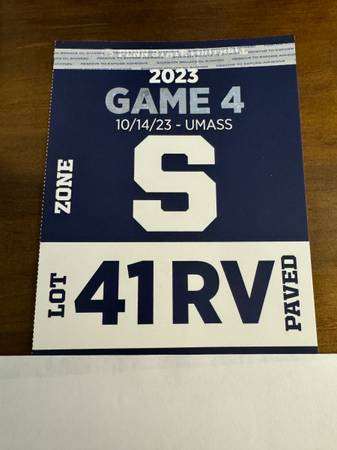 Photo PSU Football RV RESERVED PAVED parking pass INDIANA $400