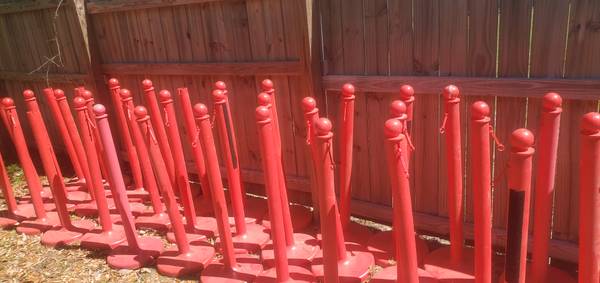 Photo 36 Red Stanchion Posts $600
