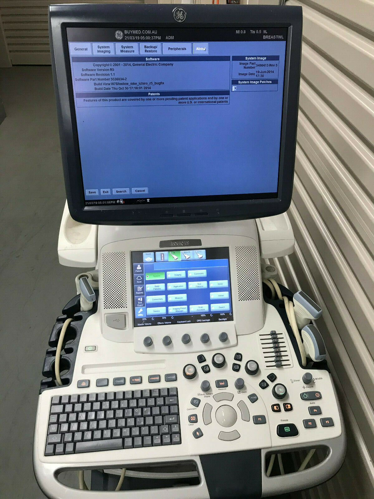 Photo GE Logiq E9 Ultrasound machine