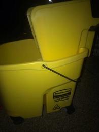 Rubbermaid WaveBrake® 35 Qt. Yellow Mop Bucket with Side Press