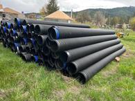 ADS 12 Inch Double Wall Drainage Culvert Pipe with Coupling 10 Feet
