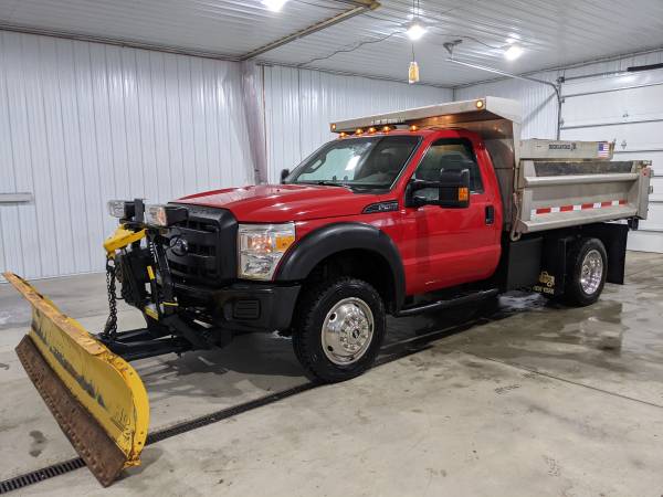 Photo 2013 Ford F-450 4x4 Aluminum Dump Truck 49K Miles WSalter And 939Plow - $40,999 (Hilton)