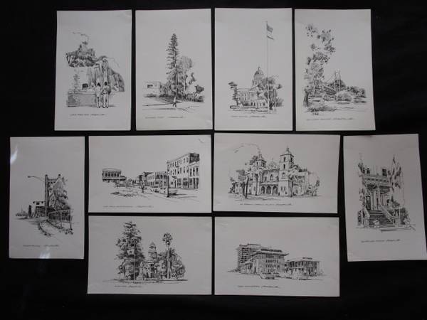 10 Black and White Prints from Artist Robert Miller / Sacramento $50 ...