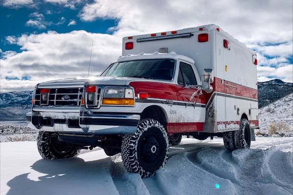 1997 4x4 Ford F-350 7.3 Ambulance Camper - Very Low Miles - $38,000