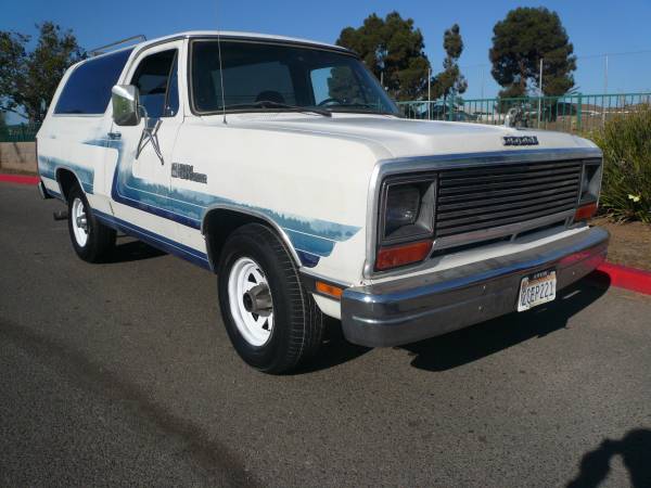 1987 Dodge Ramcharger 2wd Original - $2800 (san Diego) 