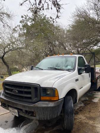 Photo 2000 7.3 F450 flat bed dually - $15,900 (san marcos)