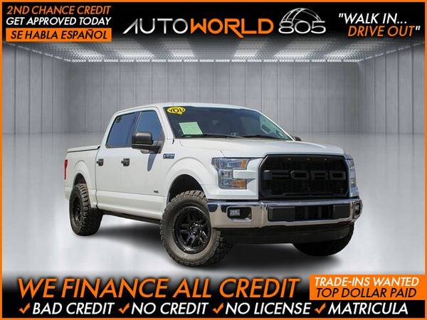 Photo 2015 Ford F150 SuperCrew Cab XLT Pickup 4D 5 12 ft (- as low as $495 Down oac Bad Credit OK)